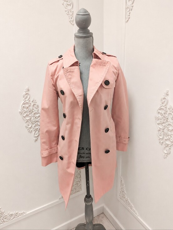 Coach Jackets & Blazers - Coach Double-Breasted Trench Coat in Blush Pink